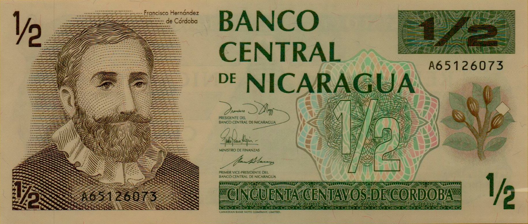 Nicaragua ½  1990 UNC P-172